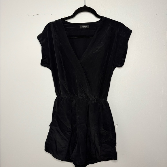 Babaton Corbett Romper Black V-Neck Jumpsuit - Picture 3 of 5